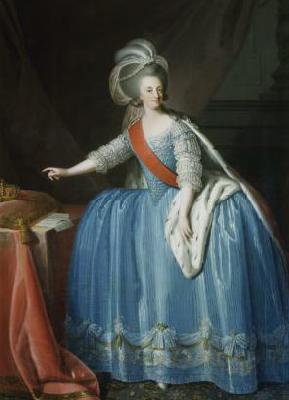 unknow artist Portrait of Queen Maria I of Portugal in an 18th century painting Germany oil painting art